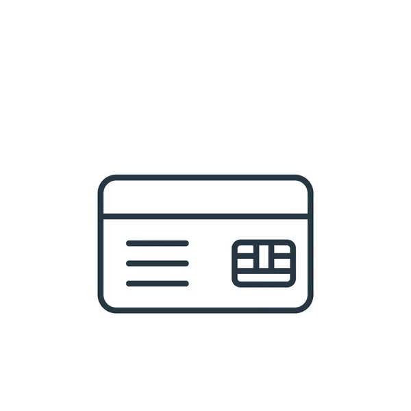 Kreditkort Ikon Vektor Från Handel Koncept Tunn Linje Illustration Kreditkort — Stock vektor