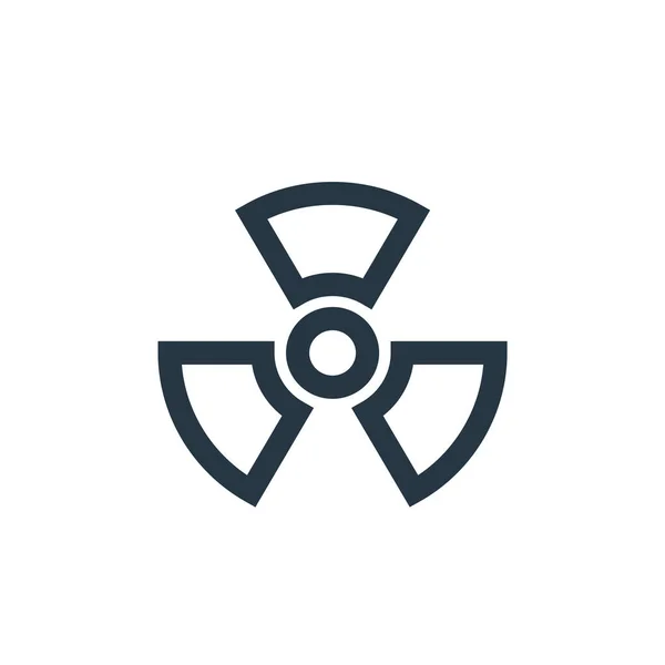 Вектор Значка Ядерного Знака Концепції Промисловості Тонка Лінія Ілюстрації Ядерних — стоковий вектор