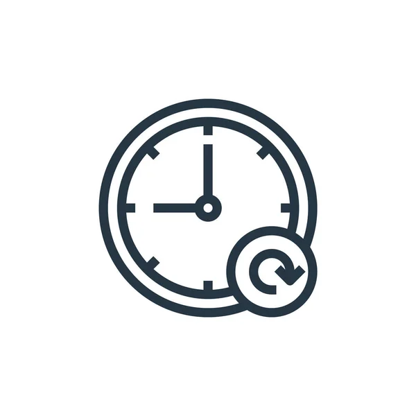 Vector Icono Reloj Concepto Comunicación Negocios Línea Ilustración Línea Delgada — Vector de stock