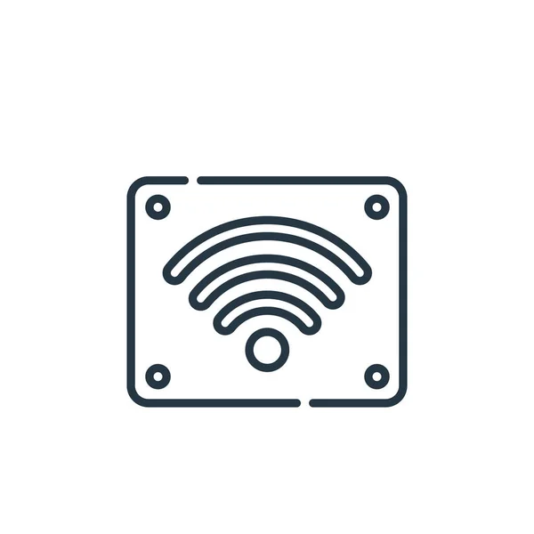 Wifi Signal Icon Vector Museum Concept Thin Line Illustration Wifi — Stock Vector