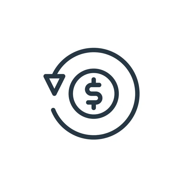Ecommerce alışveriş konseptinden ikon vektörünü geri iade et. İade edilebilir felcin ince bir çizgisi. Web ve mobil uygulamalar, logo ve yazdırma ortamlarında kullanım için doğrusal imzayı geri iade et.