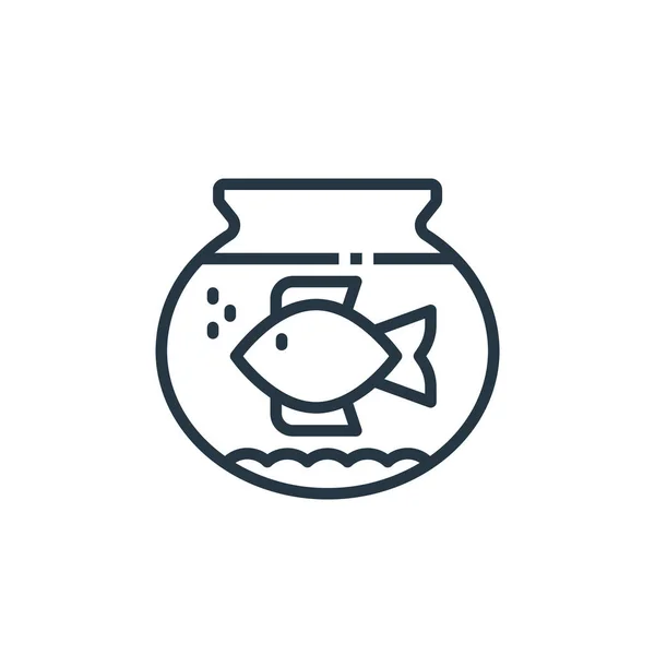 Fishbowl Icon Vector Furniture Concept Thin Line Illustration Fishbowl Editable Vector Graphics