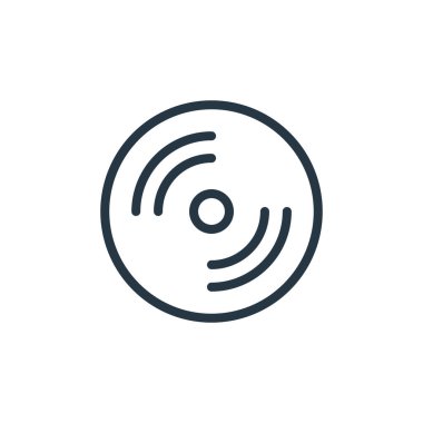 Eğitim konseptinden CD oynatıcı ikon vektörü. Düzenlenebilir vuruşun ince çizgisi. Web ve mobil uygulamalarda kullanmak için cd oynatıcı doğrusal işareti, logo, yazdırma ortamı.