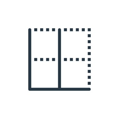 Hesap tablosu konseptinden sınır simgesi vektörü. Sınır düzenlenebilir vuruşun ince çizgisi. Web ve mobil uygulamalarda kullanmak için sınır doğrusal işareti, logo, yazdırma ortamı.