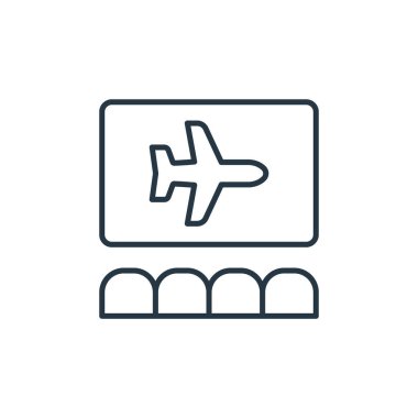 Sinema konseptinden ikon vektörü. Düzenlenebilir felcin ince bir çizgisi. film lineer işareti web ve mobil uygulamalarda, logoda, yazdırma ortamında.