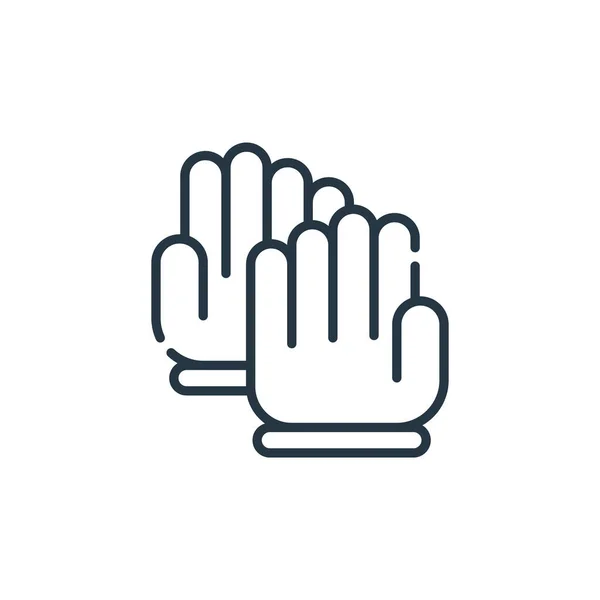 Handschuhe Icon Vektor Aus Haus Pflanzenkonzept Thin Line Illustration Von — Stockvektor