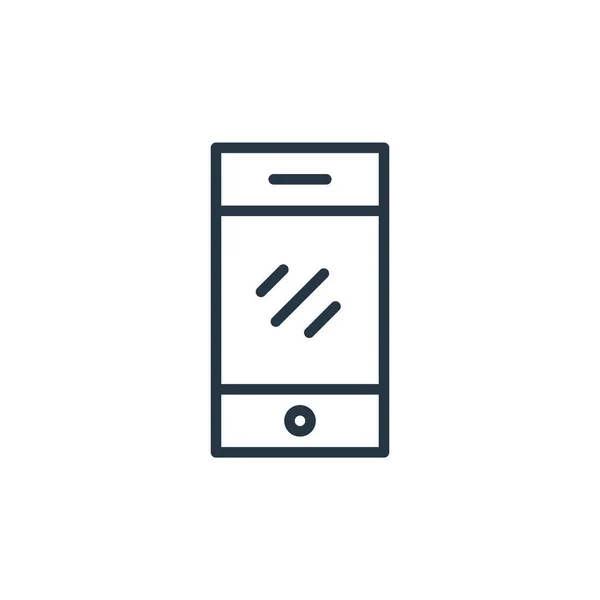 Ikona Smartphone Vektor Obchodní Kancelářské Koncepce Tenká Čára Ilustrace Smartphone — Stockový vektor