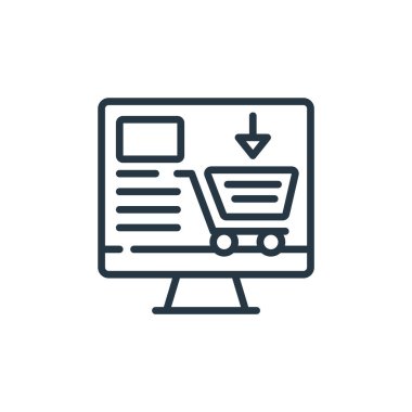 Satış konseptinden sepet ikon vektörüne ekle. İnce çizgili, düzenlenebilir bir el arabası vuruşu çizgisi. Web ve mobil uygulamalar, logo ve yazdırma ortamlarında kullanmak için el arabası doğrusal işaretine ekle.