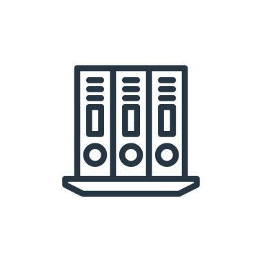 Ofis konseptinden dosya simgesi vektörü. Düzenlenebilir felcin ince çizgisi. web ve mobil uygulamalarda kullanmak için doğrusal dosya işareti, logo, yazdırma ortamı.