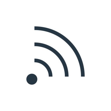 Seyahat konseptinden kablosuz ağ ikonu vektörü. Kablosuz internet felcinin ince bir çizgisi. Web ve mobil uygulamalarda kullanmak için wifi doğrusal işareti, logo, yazdırma ortamı.