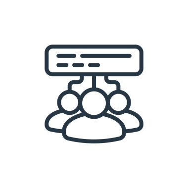 Takım çalışması konseptinden ikon vektörüyle tanışmak. Düzenlenebilir felçle tanışmanın ince çizgisi. Web ve mobil uygulamalar, logo ve yazdırma ortamlarında kullanım için doğrusal işaretle buluş.