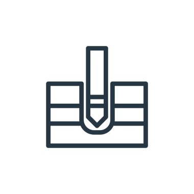 Sondaj ikonu vektörü mühendislik konseptinden. İnce çizgili düzenlenebilir felç çizgisi. Web ve mobil uygulamalarda kullanmak için doğrusal sondaj işareti, logo, yazdırma ortamı.