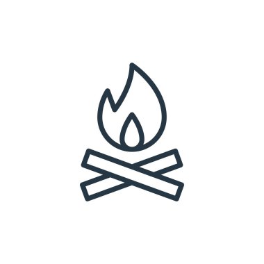 Kirlilik kavramının şenlik ateşi ikonu taşıyıcısı. Düzenlenebilir şenlik ateşi vuruşunun ince bir çizgisi. Web ve mobil uygulamalarda kullanmak için şenlik ateşi doğrusal işareti, logo, yazdırma ortamı.