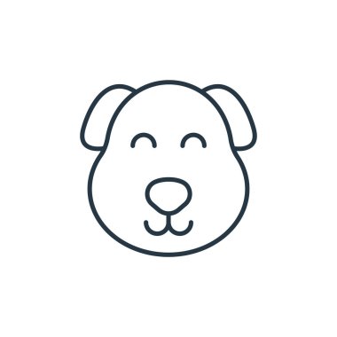 Hayvan konseptinden köpek ikonu vektörü. Köpek felcinin ince bir çizgisi. Web ve mobil uygulamalarda kullanmak için köpek doğrusal işareti, logo, yazdırma ortamı.