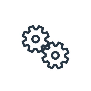 Pazarlama iş konseptinden ikon vektörü. Düzenlenebilir vuruşun ince çizgisi. ağ ve mobil uygulamalarda kullanmak için dişli doğrusal işareti, logo, yazdırma ortamı.