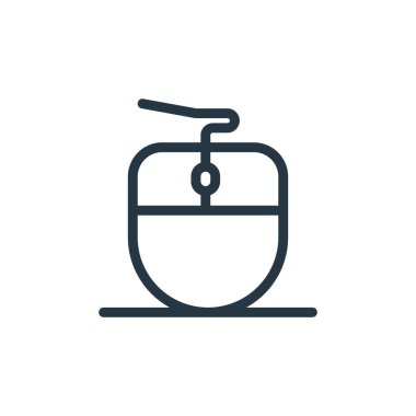 Eğitim konseptinden fare simgesi vektörü. Fare inmesinin ince bir çizgisi. Web ve mobil uygulamalarda kullanmak için fare doğrusal işareti, logo, yazdırma ortamı.