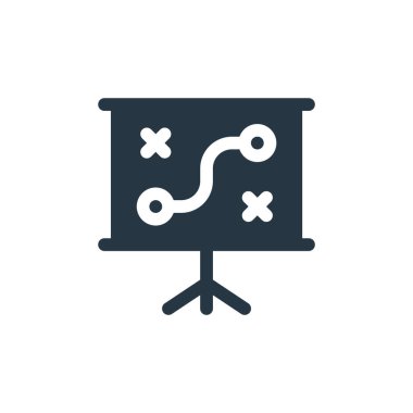 Etik kavramından strateji ikonu vektörü. İnce çizgili, düzenlenebilir felç çizgisi. Web ve mobil uygulamalarda kullanım için stratejik doğrusal işaret, logo, yazdırma ortamı.