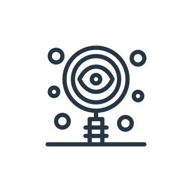 Banka ve finans konseptinden ikon vektörü ara. Düzenlenebilir darbenin ince çizgisi. Web ve mobil uygulamalarda kullanmak için doğrusal arama işareti, logo, yazdırma ortamı.