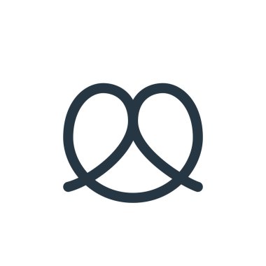 Gıda içeceği konseptinden simit vektörü. Düzenlenebilir kraker vuruşunun ince çizgisi. Web ve mobil uygulamalarda kullanmak için simit doğrusal işareti, logo, yazdırma ortamı.