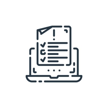 Elderning kavramından ikon vektörünü cevaplar. Cevapların ince çizgisi düzenlenebilir vuruşlar. Web ve mobil uygulamalarda kullanım için doğrusal işareti cevaplar, logo, yazdırma ortamı.