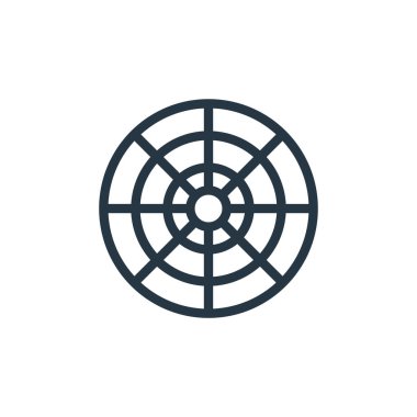 Tasarım konseptinden simge vektörünü hedefle. Düzenlenebilir vuruşun ince çizgisi. Web ve mobil uygulamalarda kullanmak için doğrusal işareti hedef al, logo, yazdırma ortamı.