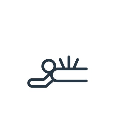 Tıbbi öğeler konseptindeki akupunktur ikonu vektörü. İnce çizgili akupunktur düzenlenebilir felç çizgisi. Web ve mobil uygulamalar, logo ve yazdırma ortamlarında kullanım için akupunktur doğrusal işareti.