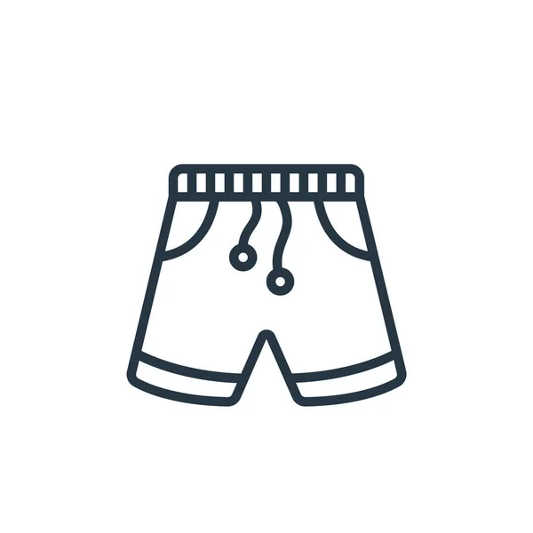 Vector Icono Pantalones Cortos Moda Concepto Ropa Ilustración Línea Delgada — Vector de stock