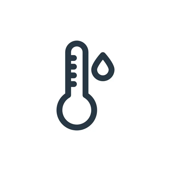 Temperatur Ikon Vektor Från Tacksägelse Koncept Tunn Linje Illustration Temperatur — Stock vektor