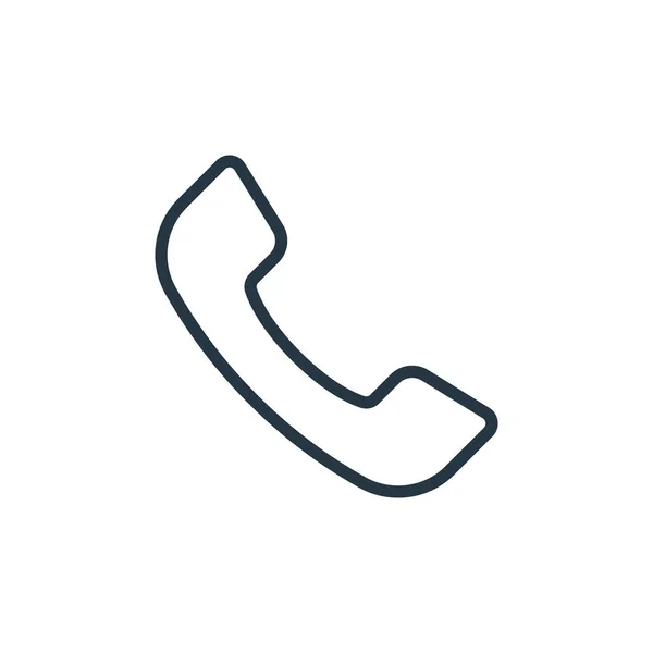 Вектор Значка Телефонного Звонка Концепции Пользовательского Интерфейса Тонкая Линия Иллюстрации — стоковый вектор