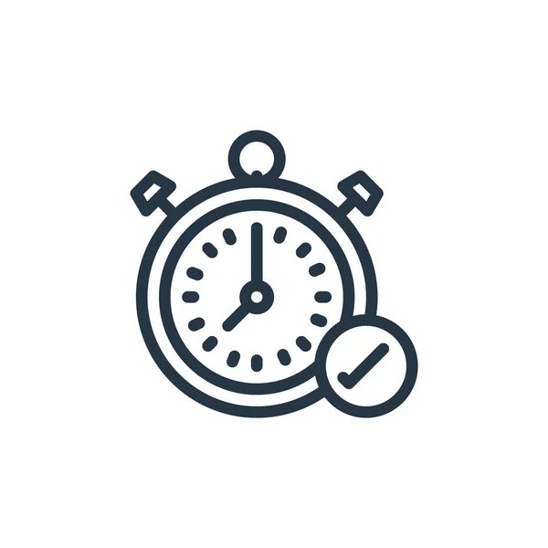 Vector Icono Reloj Seo Concepto Web Ilustración Línea Delgada Del — Archivo Imágenes Vectoriales