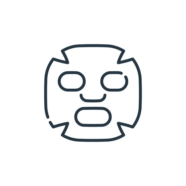 Instagramの顔のマスクアイコンベクトルは物語の美しさの概念 顔マスク編集可能なストロークの細い線図 顔のマスクは Webやモバイルアプリ 印刷に使用するための線形記号 — ストックベクタ