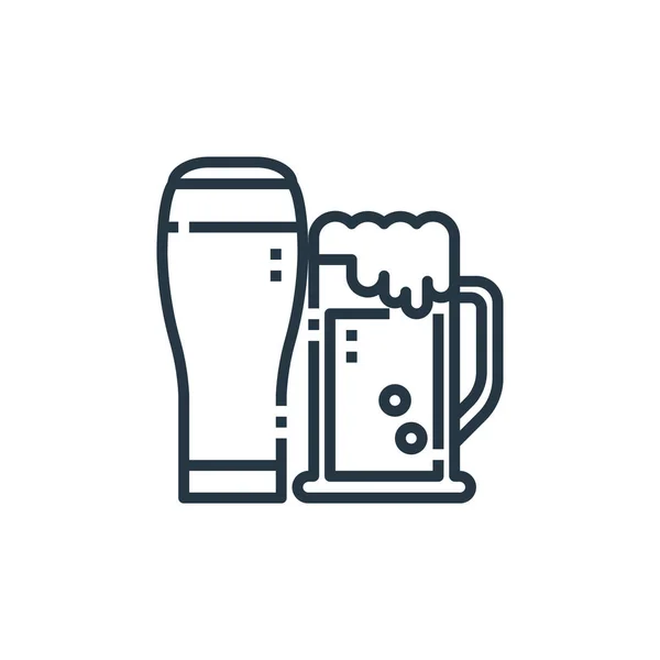 啤酒图标矢量来自St Patricks天的概念 啤酒可编辑冲程的细线说明 啤酒线形标志 用于网络和移动应用程序 印刷媒体 — 图库矢量图片