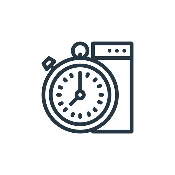 Vector Icono Reloj Seo Concepto Desarrollo Web Ilustración Línea Delgada — Vector de stock