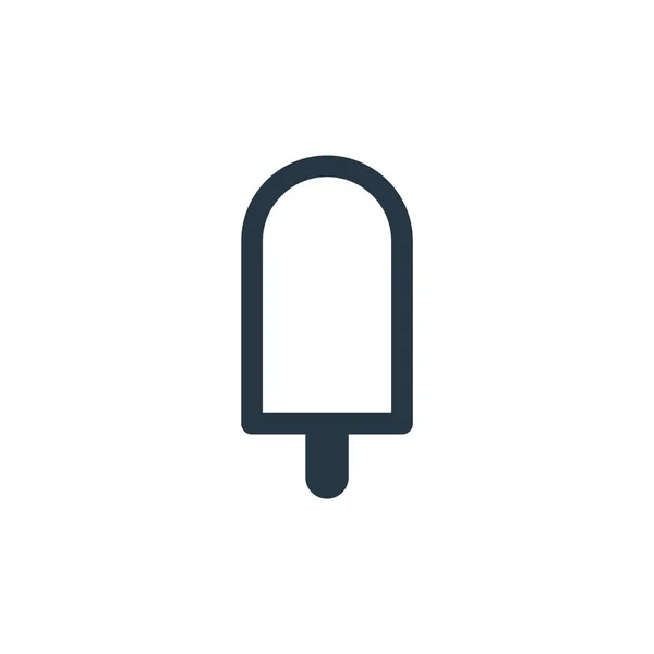冰淇淋图标矢量来自食物饮料的概念 冰淇淋可编辑冲程的细线图解 冰淇淋线形标志 用于网络和移动应用程序 印刷媒体 — 图库矢量图片