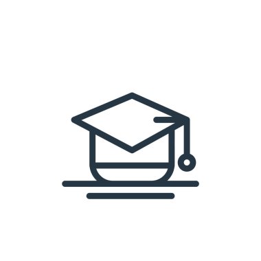 Eğitim konseptinden havan topu ikonu vektörü. Havan topu düzenlenebilir vuruşunun ince bir çizgisi. Web ve mobil uygulamalarda kullanmak için havan panosu doğrusal işareti, logo, yazdırma ortamı.