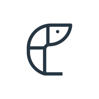 Yiyecek içeceği konseptinden karides ikonu vektörü. Düzenlenebilir karides felcinin ince bir çizgisi. Web ve mobil uygulamalarda kullanmak için karides doğrusal işareti, logo, yazdırma ortamı.