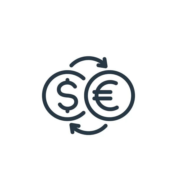 Valutawissel Icoon Vector Van Geld Financiën Concept Dunne Lijn Illustratie — Stockvector
