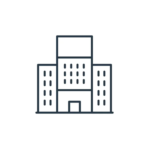 Regierungsgebäude Ikone Vektor Aus Wolkenkratzer Konzept Dünne Illustration Des Regierungsgebäudes — Stockvektor