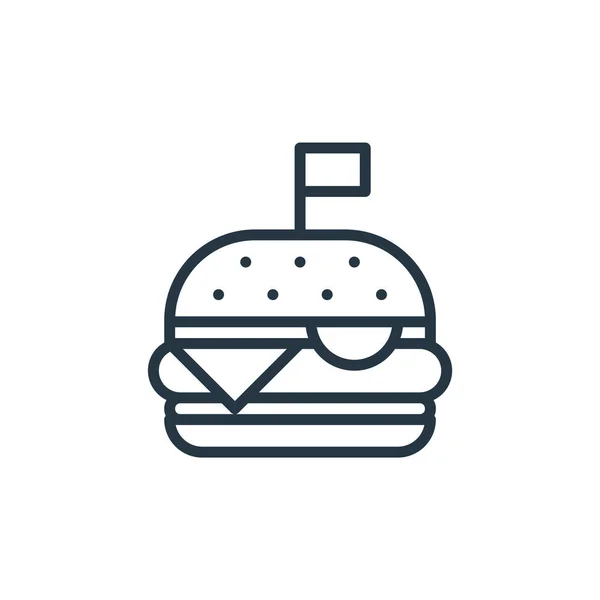 Hotdog Icon Vector Van Alles Sandwich Concept Dunne Lijn Illustratie — Stockvector