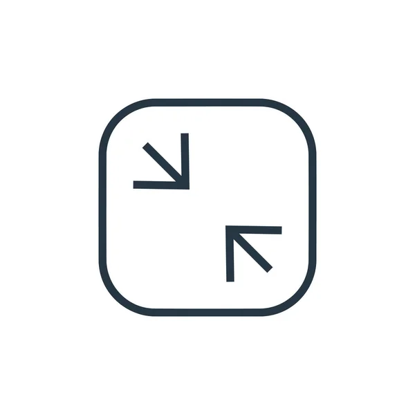Shrink Icon Vector Arrows Concept Thin Line Illustration Shrink Editable — Stock Vector