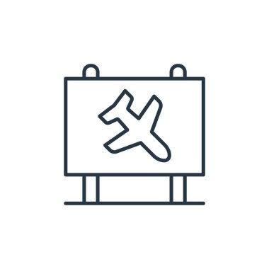 Uçak uçuş konseptinden ikon vektörüne yaklaşıyor. İnce çizgili çizgili uçak görüntüsü geliyor. Web ve mobil uygulamalar, logo ve yazdırma ortamlarında kullanım için doğrusal işaret veren uçaklar geliyor.