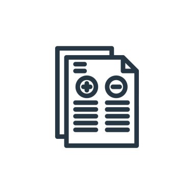 Tasarım konseptinden tıbbi rapor ikonu vektörü. Düzenlenebilir felç raporunun ince çizgisi. Web ve mobil uygulamalar, logo ve yazdırma ortamlarında kullanmak için tıbbi rapor doğrusal işareti.