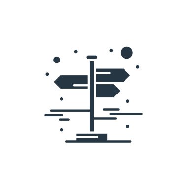 Şehir elemanları kavramından yol simgesi vektörü. İnce çizgili, düzenlenebilir çizgi çizimi. Web ve mobil uygulamalarda kullanmak için yol işareti doğrusal işareti, logo, yazdırma ortamı.