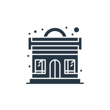 Şehir elemanları konseptindeki kulüp ikonu vektörü. Kurgulanabilir kulüp vuruşunun ince bir çizgisi. Web ve mobil uygulamalarda kullanmak için kulüp doğrusal işareti, logo, yazdırma ortamı.