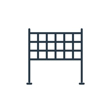 Spor konseptindeki net ikon vektörü. Net düzenlenebilir vuruşun ince çizgisi. ağ ve mobil uygulamalarda kullanmak için ağ doğrusal işareti, logo, yazdırma ortamı.