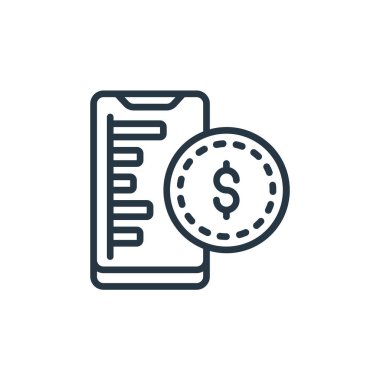 Satış konseptindeki analitik ikon vektörü. Analitik ve düzenlenebilir felcin ince çizgisi. Web ve mobil uygulamalarda kullanmak için analitik doğrusal işaret, logo, yazdırma ortamı.