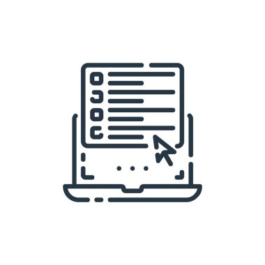 Seçimler konseptinden ikon vektörü. Düzenlenebilir vuruşların ince çizgisi. Web ve mobil uygulamalarda kullanım için doğrusal işaret, logo, yazdırma ortamı.