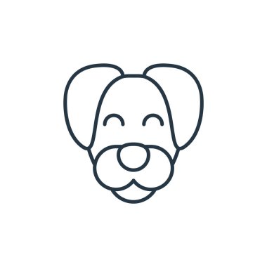 Hayvan konseptinden köpek ikonu vektörü. Köpek felcinin ince bir çizgisi. Web ve mobil uygulamalarda kullanmak için köpek doğrusal işareti, logo, yazdırma ortamı.