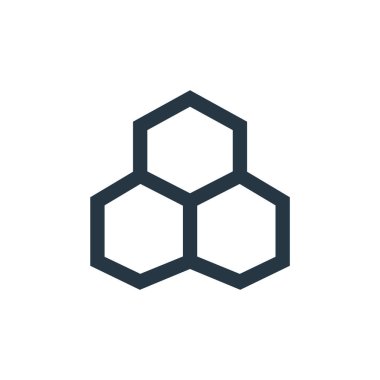 Yiyecek içecek konseptinden bal peteği ikonu vektörü. Düzenlenebilir bal peteği vuruşunun ince bir çizgisi. Web ve mobil uygulamalarda kullanmak için bal peteği doğrusal işareti, logo, yazdırma ortamı.