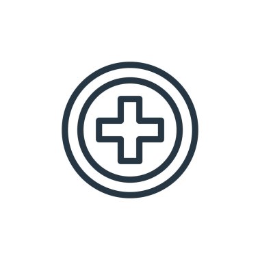 Tıbbi konseptten simge vektörü ekle. İnce çizgili, düzenlenebilir felç çizgisi. Web ve mobil uygulamalarda kullanmak için doğrusal işaret ekle, logo, yazdırma ortamı.